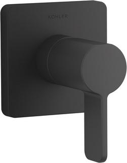 Single Handle Diverter Valve Trim in Matte Black