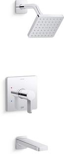 KOHLER Polished Chrome Single Handle Single Function Bathtub & Shower Faucet (Trim Only) 