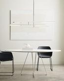 Visual Comfort & Co. Modern Polished Nickel 8-1/2 x 56-1/10 in. 45.6W 3-Tier 6-Light Integrated LED Contemporary, Modern and Transitional Chandelier 