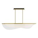 Visual Comfort & Co. Modern Plated Brass 11-2/5 x 10 in. 79W 1-Tier 1-Light Integrated LED Contemporary, Mid-century, Modern and Transitional Chandelier 