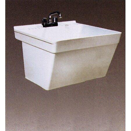 Florestone White Wall Mount Single Utility Sink 