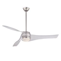 58 in. 3-Blade Indoor Smart Integrated LED Ceiling Fan in Translucent
