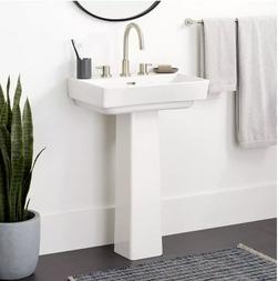 23 x 18 in. Pedestal Bathroom Sink in White