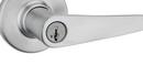 Keyed Door Lever with Smartkey Security in Satin Chrome