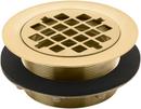 KOHLER Vibrant&reg; Brushed Moderne Brass 2 in. Inside Caulk Bronze/Brass Shower Drain 