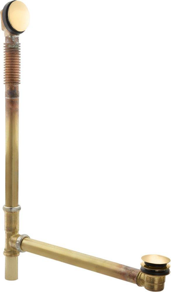 KOHLER Vibrant&reg; Brushed Moderne Brass 27-3/8 in. Brass Toe-Tap Drain 