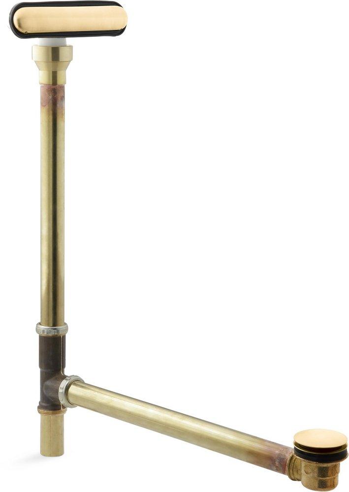 KOHLER Vibrant Brushed Moderne Brass 23-1/16 in. Brass Toe-Tap Drain 