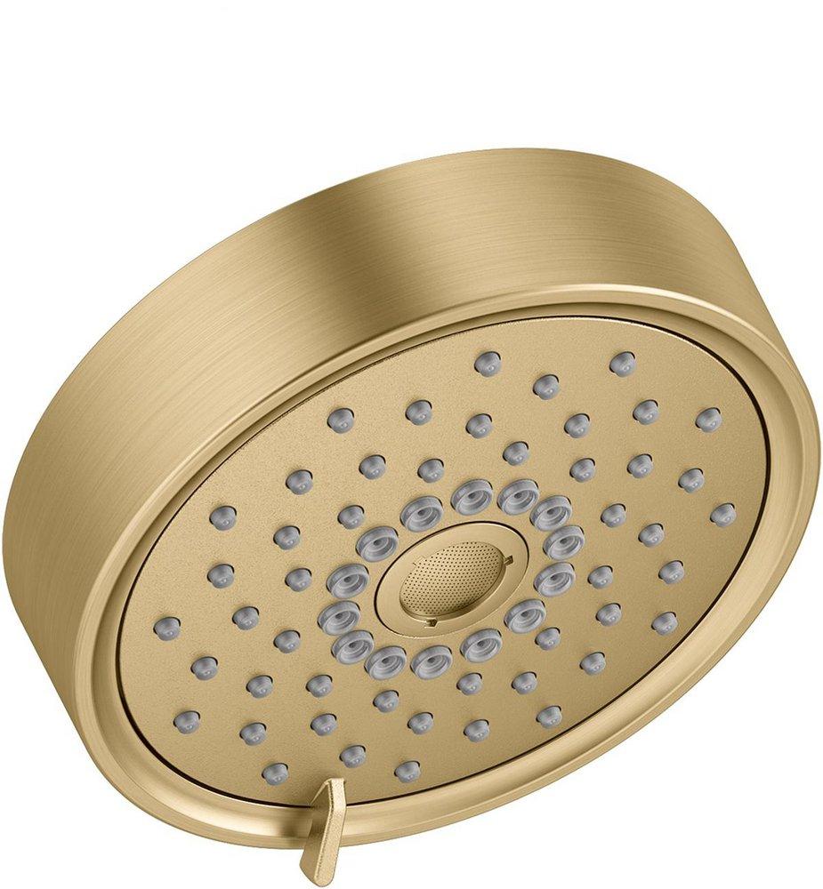 KOHLER Vibrant&reg; Brushed Moderne Brass Multi Full Coverage,Pulsating Massage and Silk Showerhead 