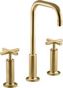 Two Handle Widespread Bathroom Sink Faucet in Vibrant® Brushed Moderne Brass