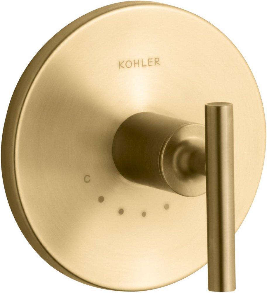 KOHLER Vibrant&reg; Brushed Moderne Brass Thermostatic Valve Trim 