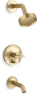 KOHLER Vibrant&reg; Brushed Moderne Brass Single Handle Single Function Bathtub & Shower Faucet (Trim Only) 