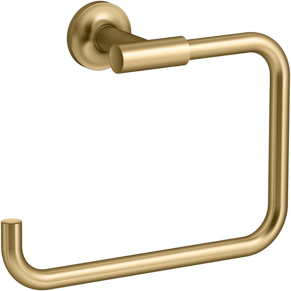 KOHLER Vibrant® Brushed Moderne Brass Rectangular Open Towel Ring 