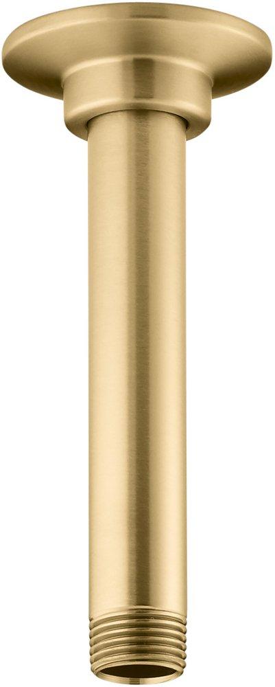 KOHLER Vibrant&reg; Brushed Moderne Brass 1/2 in. NPT Brass Shower Arm and Flange 