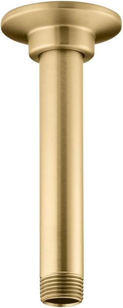 6 in. Shower Arm and Flange in Vibrant&reg; Brushed Moderne Brass