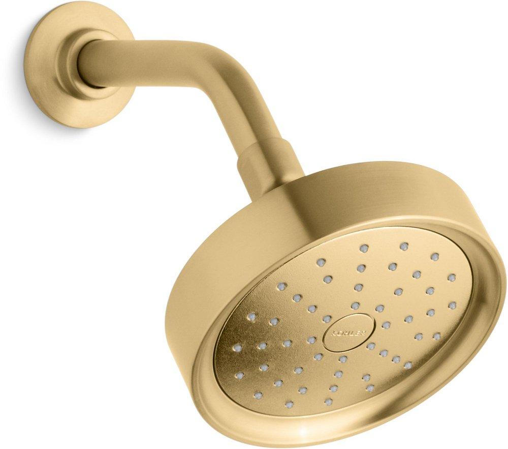 KOHLER Vibrant&reg; Brushed Moderne Brass Single Function Katalyst&reg; Showerhead 