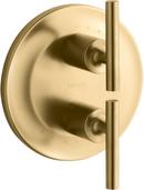 Two Handle Thermostatic Valve Trim in Vibrant® Brushed Moderne Brass