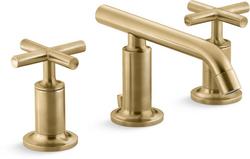 Two Handle Widespread Bathroom Sink Faucet in Vibrant&reg; Brushed Moderne Brass