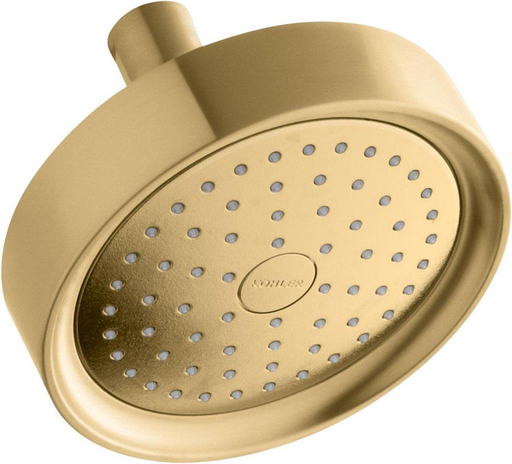KOHLER Vibrant&reg; Brushed Moderne Brass Single Function Optimal Showerhead 