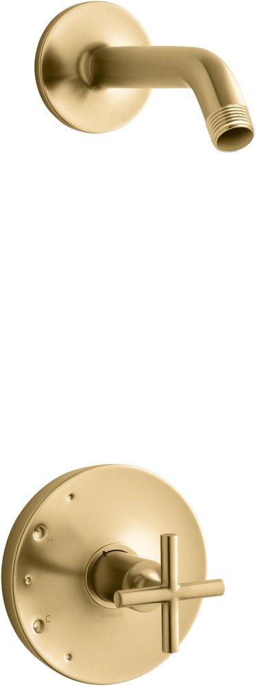KOHLER Vibrant&reg; Brushed Moderne Brass Single Handle Shower Faucet (Trim Only) 