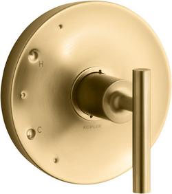 Single Handle Pressure Balancing Valve Trim in Vibrant&reg; Brushed Moderne Brass