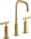 Two Handle Widespread Bathroom Sink Faucet in Vibrant® Brushed Moderne Brass