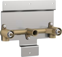 1/2 in. NPT Wall Mount Two Handle Lavatory Faucet Valve