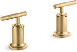 Wall Mount Tub Faucet Lever Handle Trim in Vibrant&reg; Brushed Moderne Brass