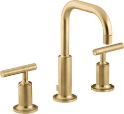 Two Handle Widespread Bathroom Sink Faucet in Vibrant® Brushed Moderne Brass