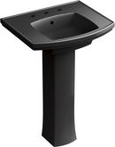 24 x 20 in. Rectangular Pedestal Bathroom Sink in Black Black™