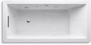 KOHLER White 66 x 32 in. Whirlpool Drop-In Bathtub with Reversible Drain 