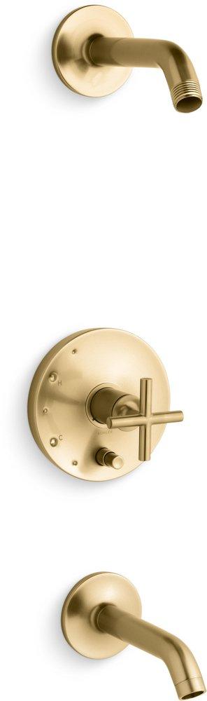 KOHLER Vibrant&reg; Brushed Moderne Brass Single Handle Bathtub & Shower Faucet (Trim Only) 