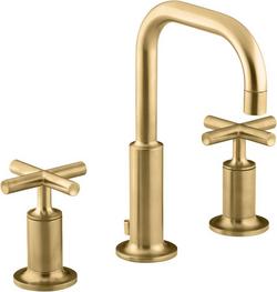 Two Handle Widespread Bathroom Sink Faucet in Vibrant&reg; Brushed Moderne Brass