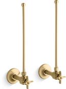 KOHLER Vibrant&reg; Brushed Moderne Brass NPT Angle Supply Stop Valve in Matte Black 