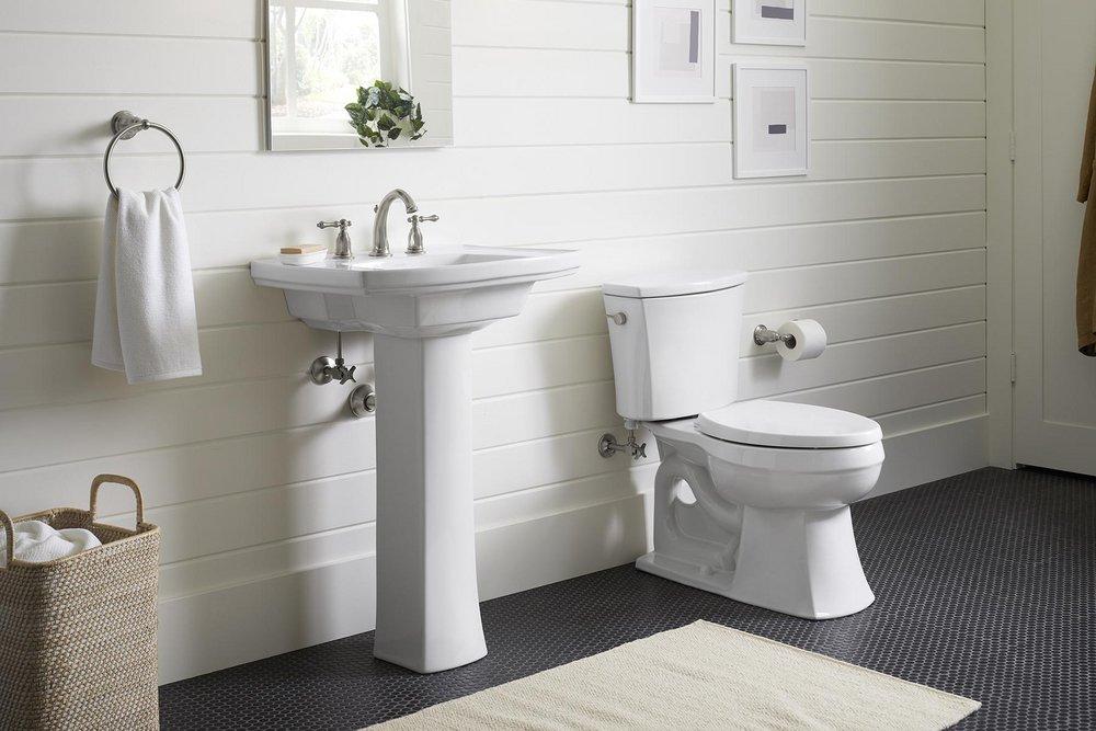 KOHLER White 6-1/2 in. Vitreous China Pedestal 