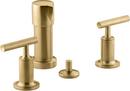 KOHLER Vibrant® Brushed Moderne Brass Double Lever Handle Vertical Bidet Faucet 