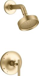 KOHLER Vibrant&reg; Brushed Moderne Brass Single Handle Single Function Shower Faucet Trim 