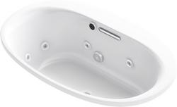 60 x 36 in. Whirlpool Drop-In Bathtub Center Drain in White