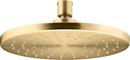 KOHLER Vibrant&reg; Brushed Moderne Brass Single Function Rain Showerhead 