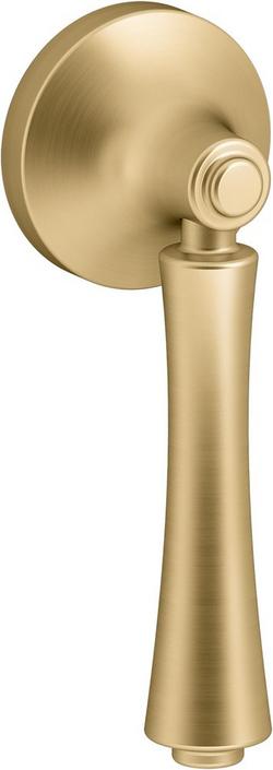 Left-Hand Trip Lever in Vibrant Brushed Moderne Brass