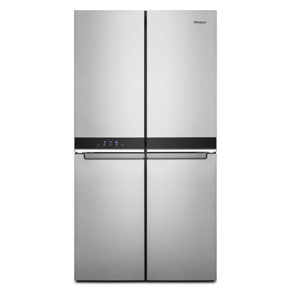 Whirlpool Fingerprint Resistant Metallic Steel 35-3/4 in. 19.40 cu. ft. Counter Depth, French Door and Full Refrigerator 