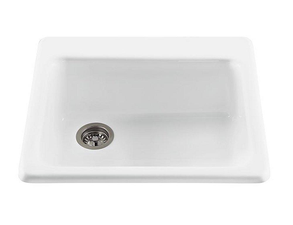 Mti Baths White 25 x 22-1/4 in. Acrylic 1 Bowl Dual Mount Kitchen Sink 