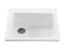 Mti Baths White 25 x 22-1/4 in. Acrylic 1 Bowl Dual Mount Kitchen Sink 