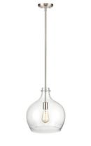 Millennium Lighting Brushed Nickel 12-7/8 in. 60W 1-Light Medium E-26 Pendant 