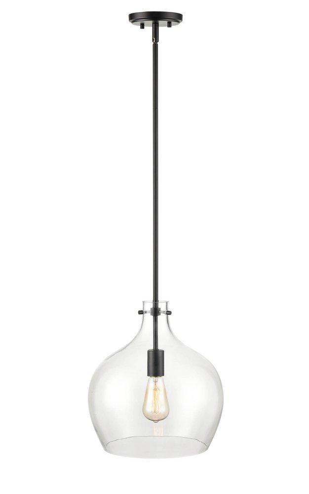 Millennium Lighting Matte Black 1-Light Pendant Light 