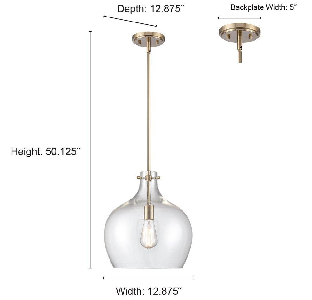 Millennium Lighting Matte Black 1-Light Pendant Light 