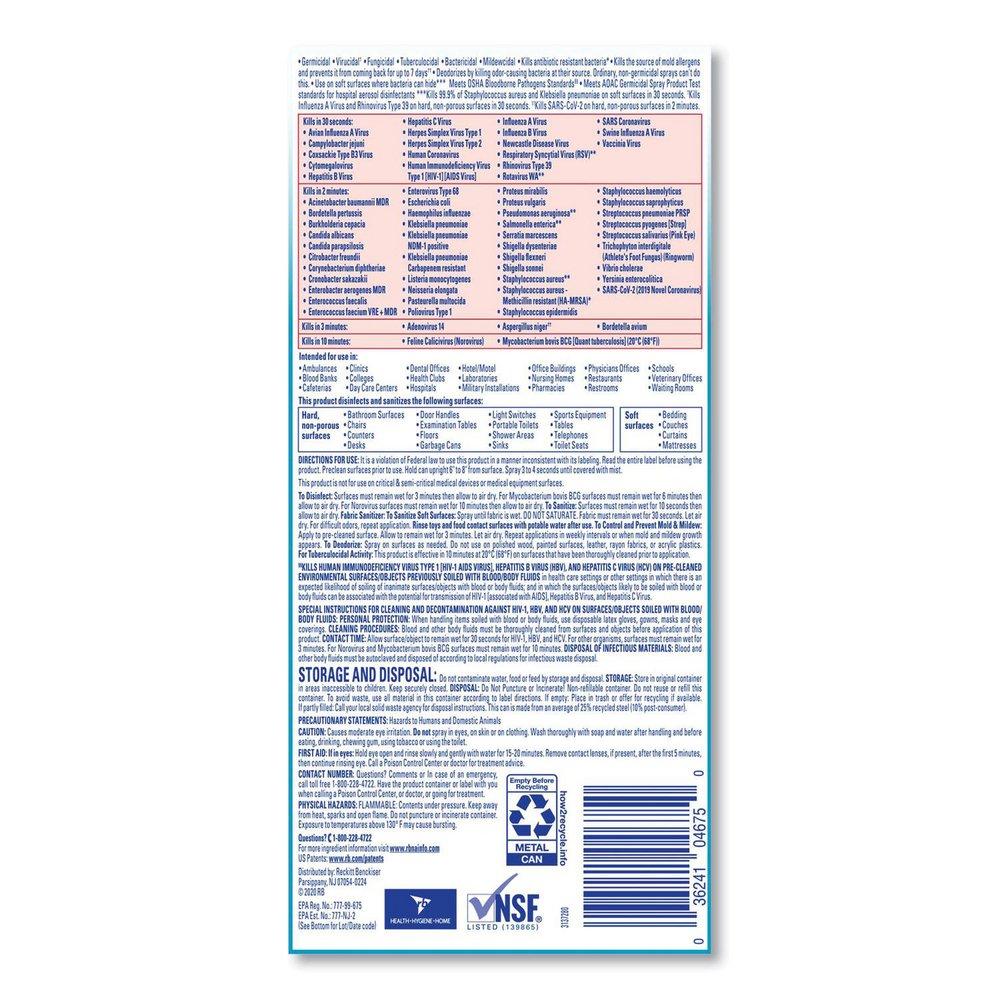 LYSOL BRAND DISINFECTANT SPRAY FRES 