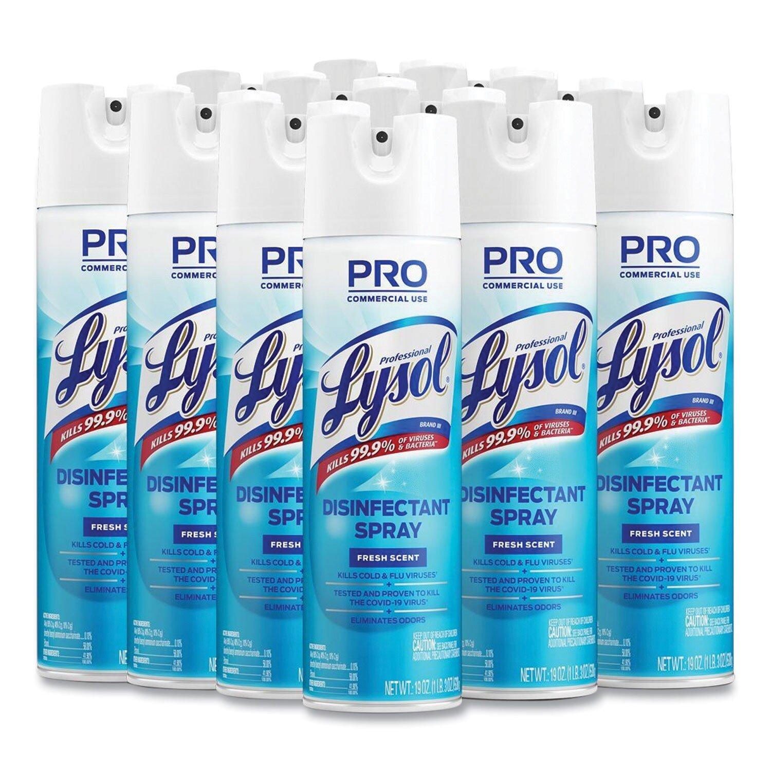 Disinfectant Spray, Fresh Scent (Case of 12) 