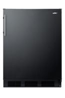 23-63/100 in. 5.5 cu. ft. Compact, Counter Depth and Full Refrigerator in Black