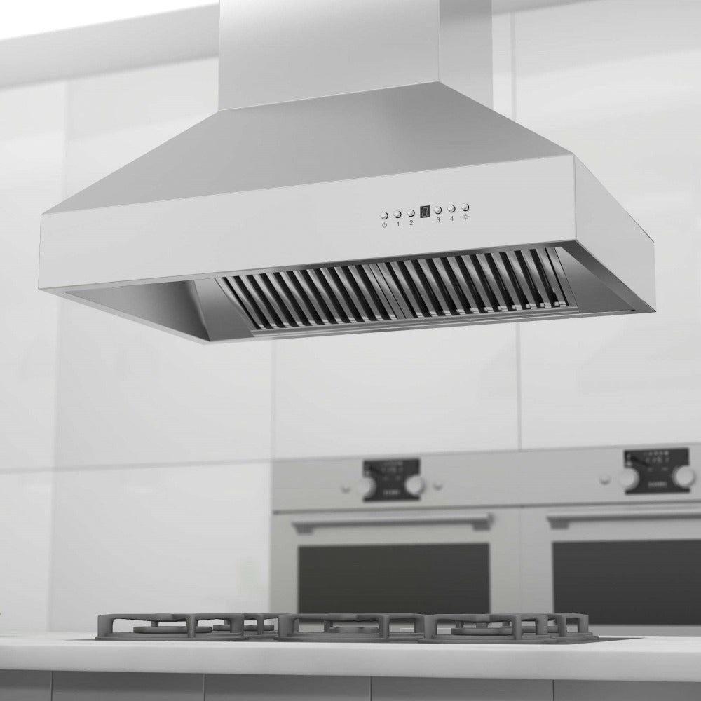 280 - 1200 CFM 36 Inch Wide Outdoor Approved Island Range Hood 