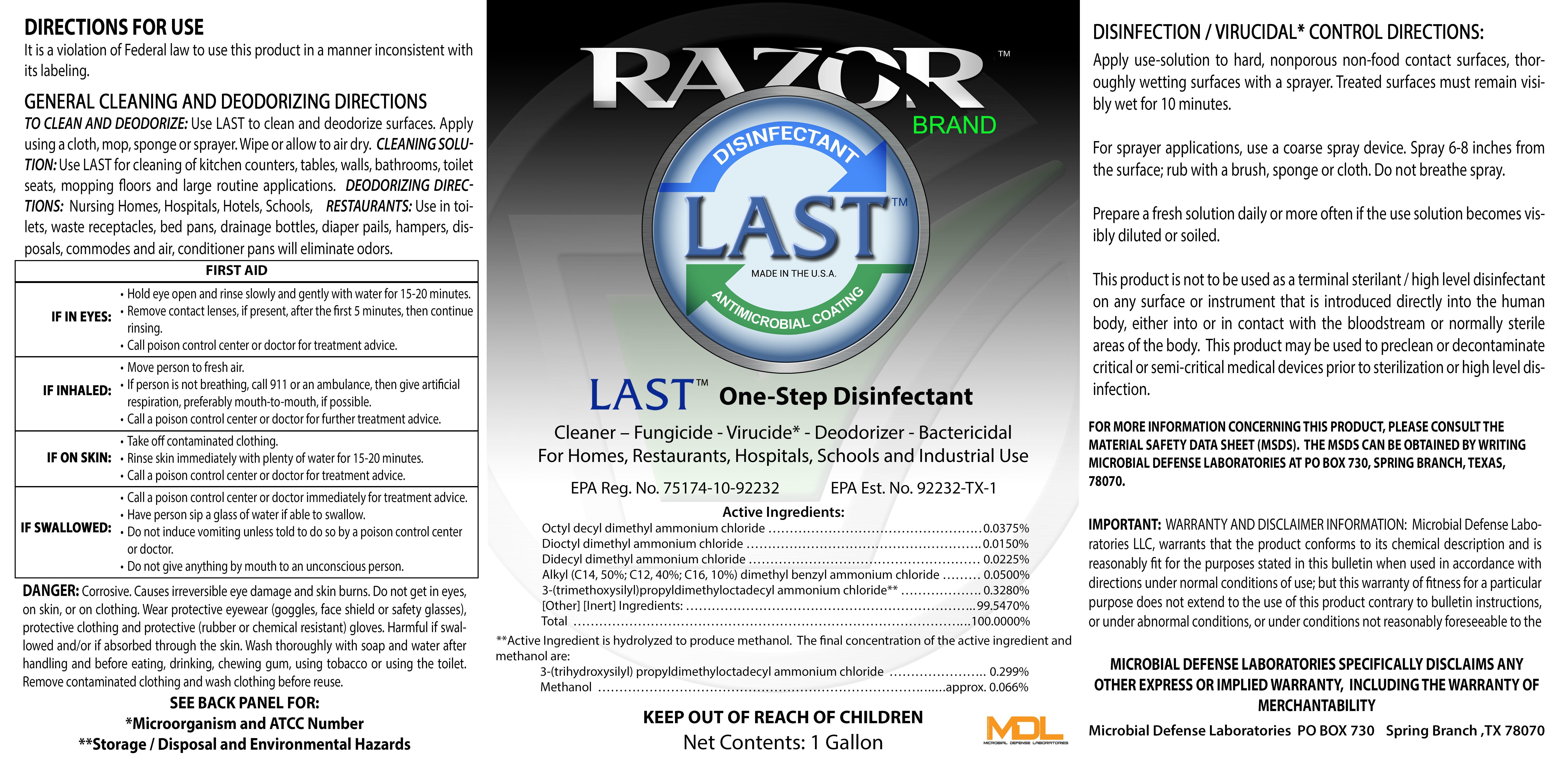 Microbial Defense Laboratories Disinfectant Cleaner 